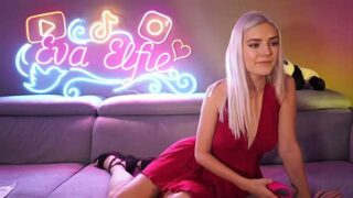 EvaElfie naked stripping on cam for live sex video chat