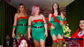 SantaAndSexyHelpers naked stripping on cam for live sex video chat